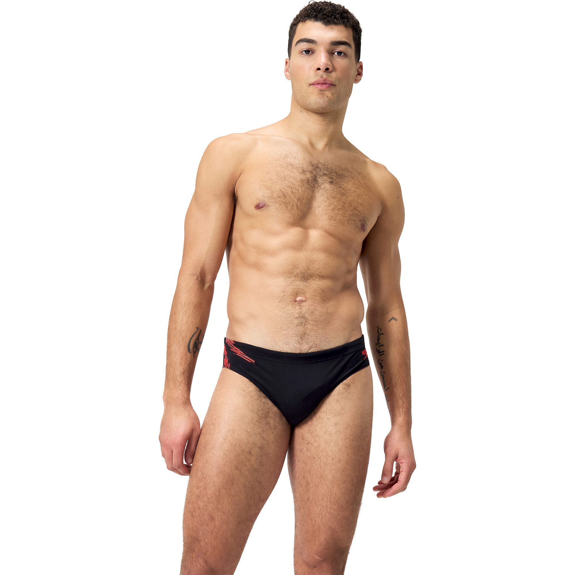 Speedo Tech Panel Brief Badehose Herren schwarz