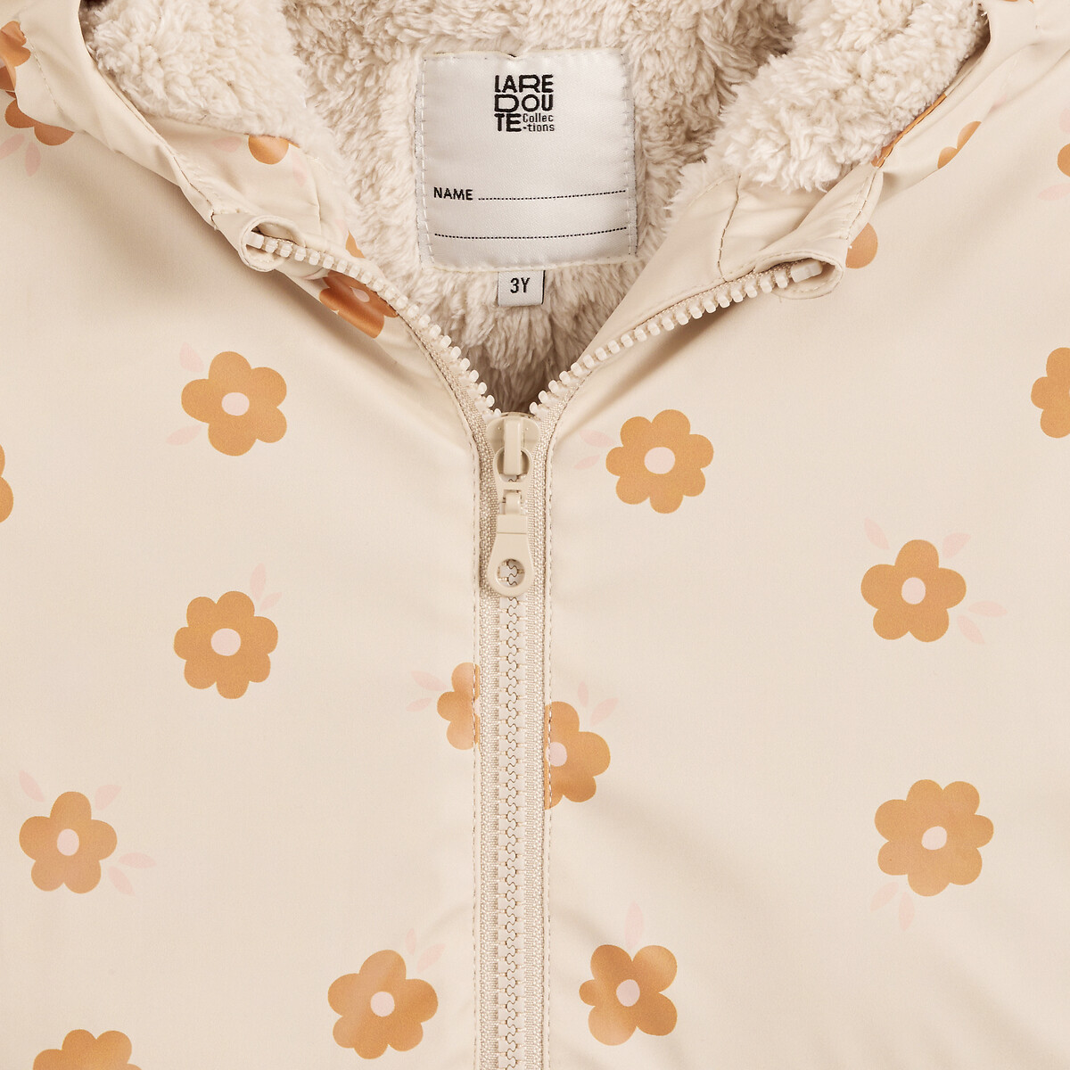 COLEÇÕES LA REDOUTE<br>Parka de borracha com capuz e forro de sherpa