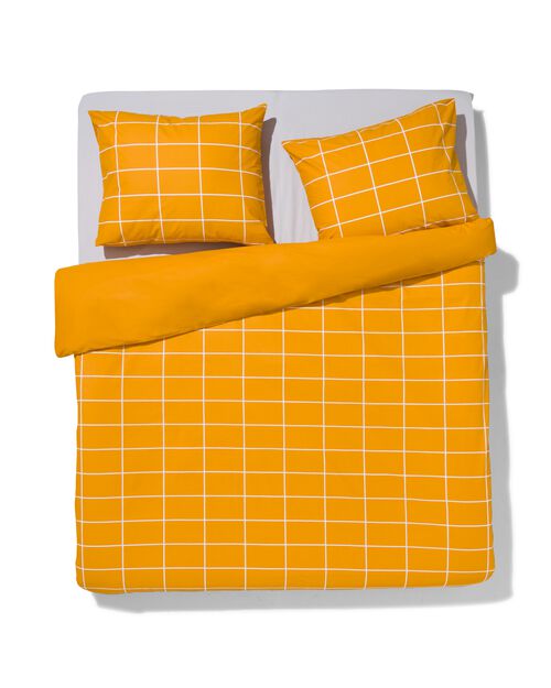 housse de couette - 200 x 200 - coton - jaune ocre