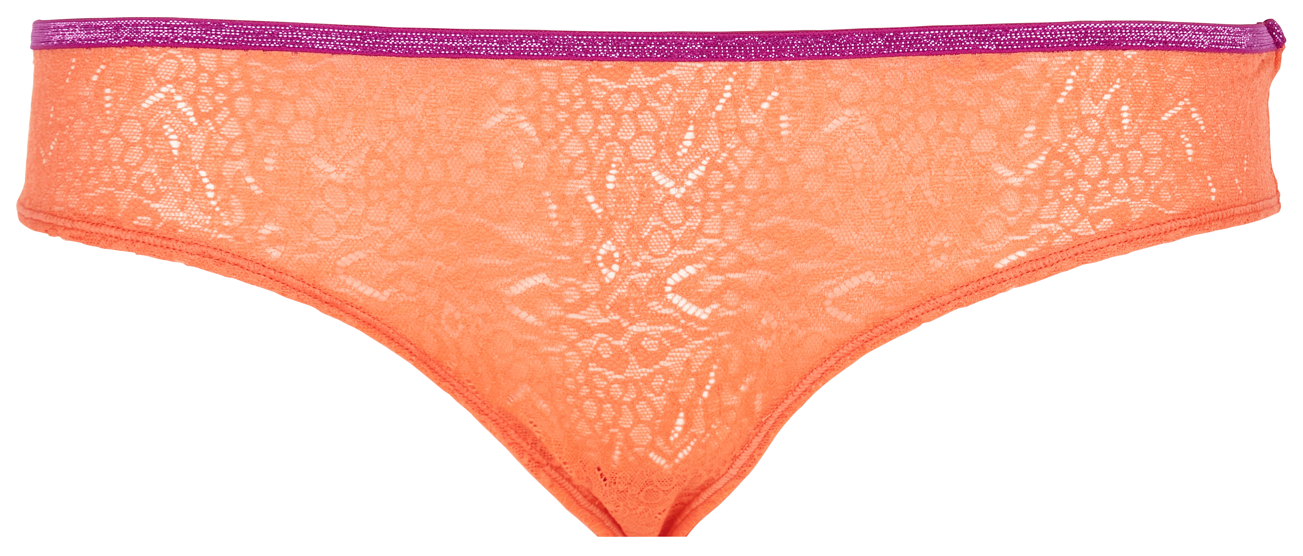 INÈS - Culotte brodée en dentelle| Orange