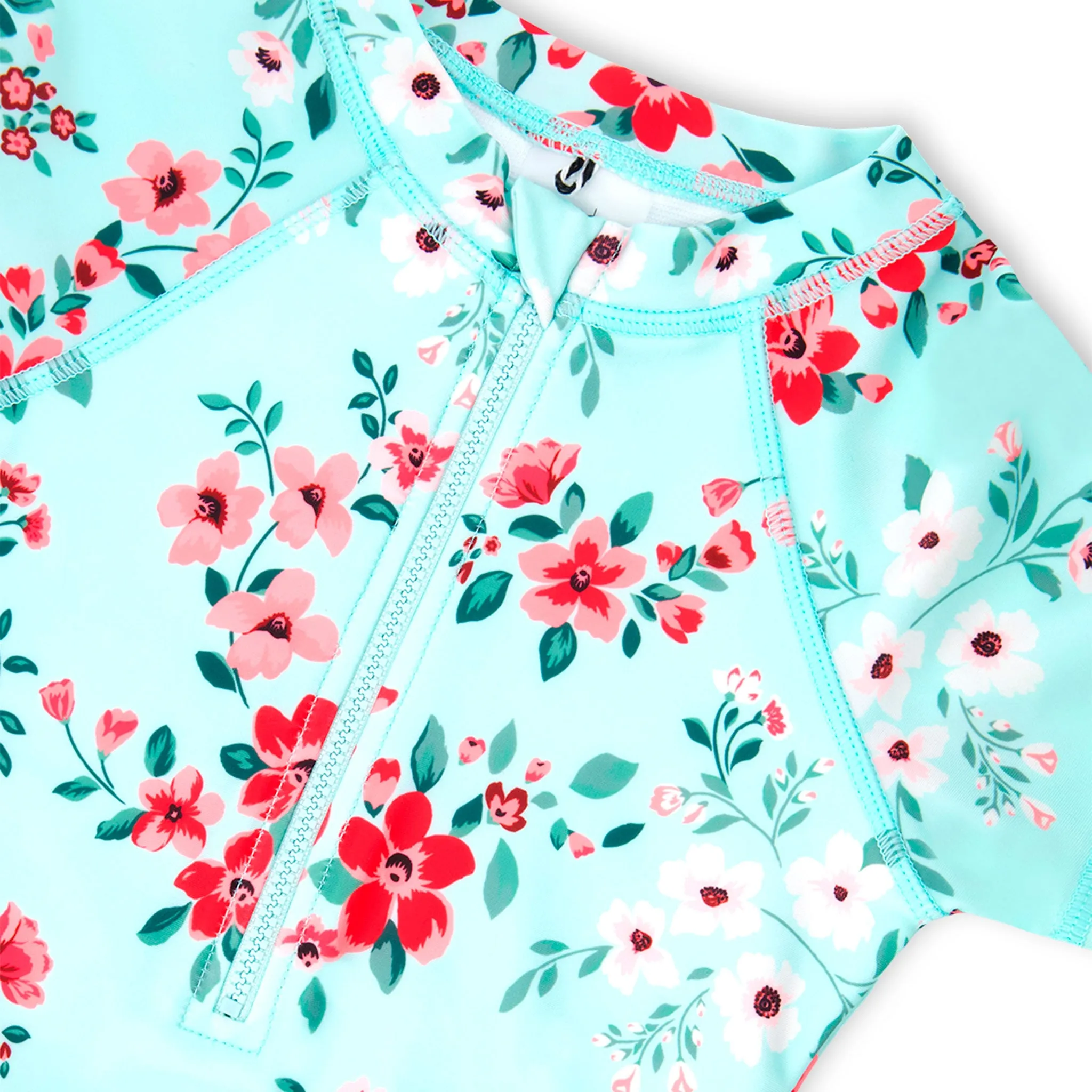 Deux par Deux Maillot UV Une Pièce Fleurs 7-12ans