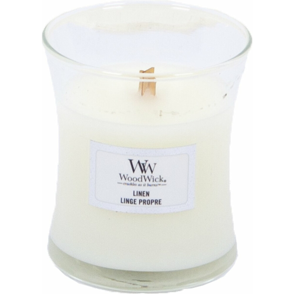 WoodWick Geurkaars Medium Linen275 gr