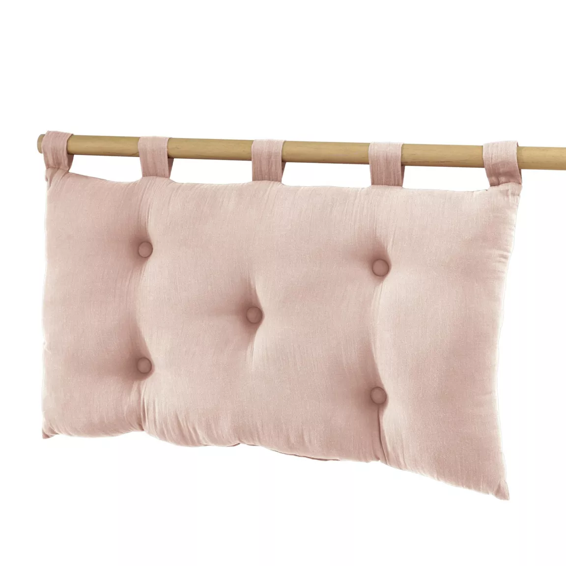 Tête de lit coussin gaze de coton (80 x 50 cm) Gaïa Rose poudré