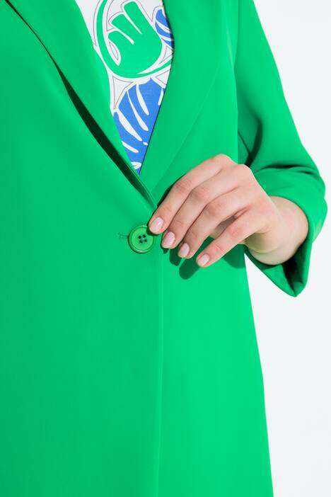 Blazer, Reverskragen, Seitenschlitze, 3/4-Arm, naturgrün