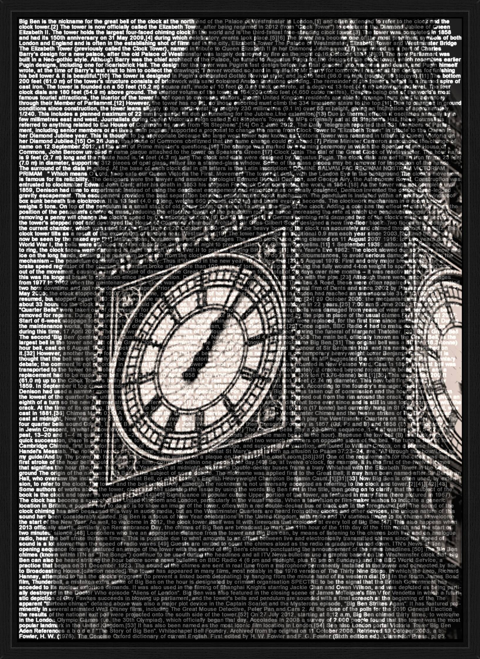 Big Ben by Ralph Ueltzhoeffer - Limited Edition. Edition of: 150. Signed.