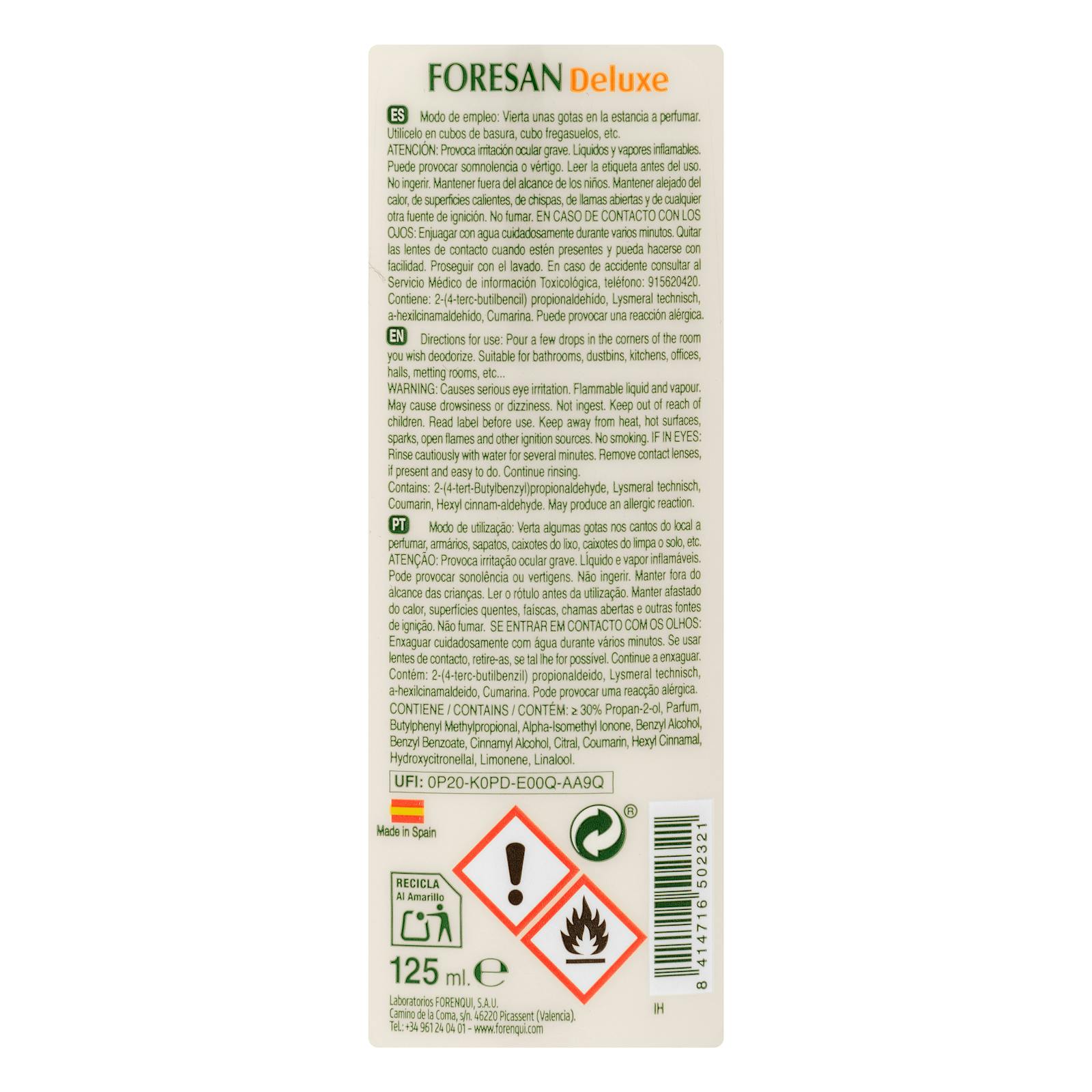 Désodorisant liquide concentré Foresan Deluxe