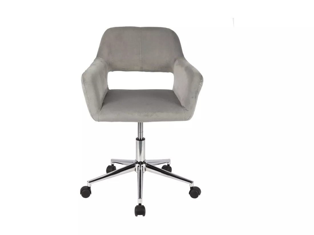 Chaise pivotante JILL réglable en hauteur avec accoudoirs et roulettes