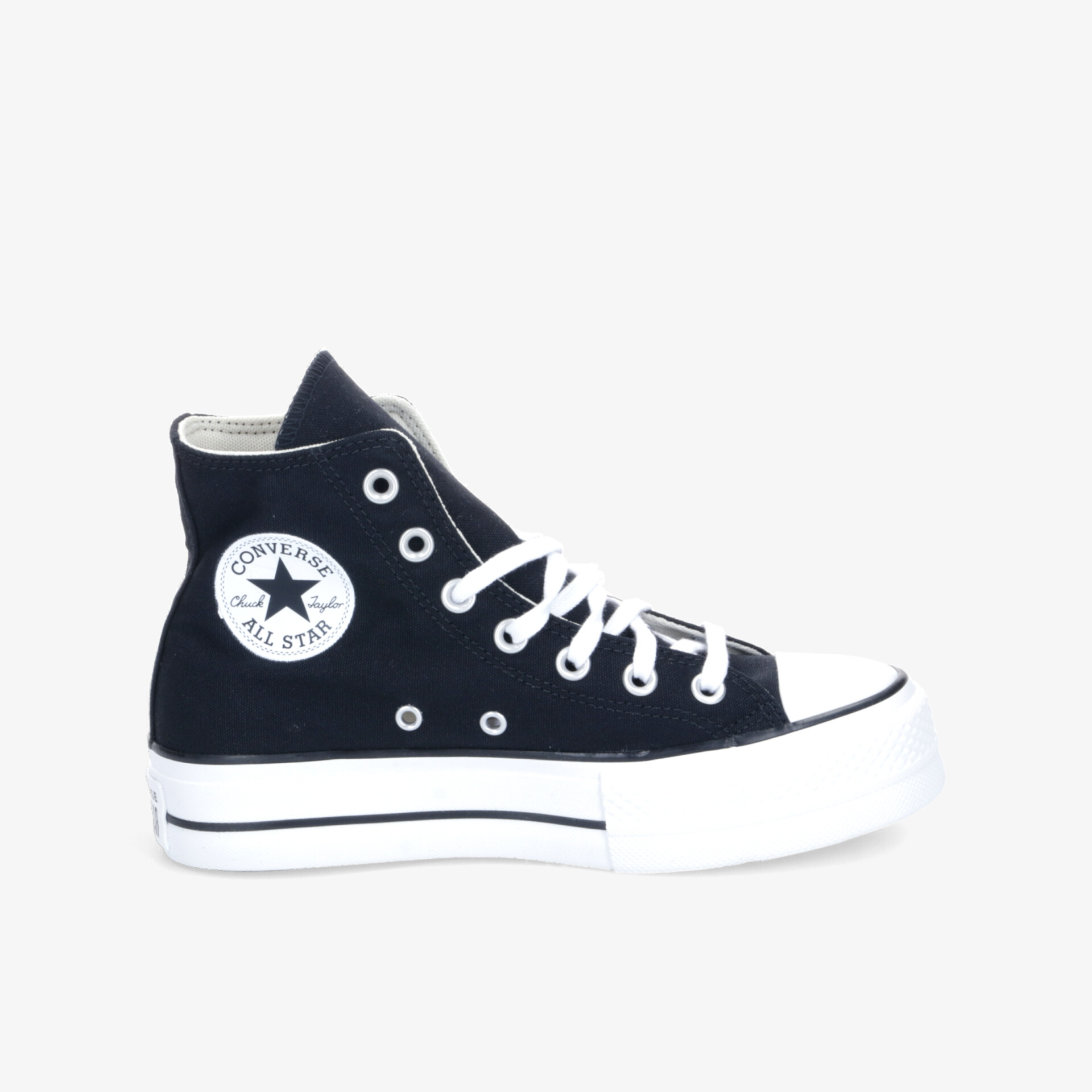 CONVERSE Platform Unisex Leinenschuhe schwarz