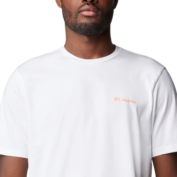T-shirt COLUMBIA EXPLORERS CANYON BACK SHORT SLEEVE TEE WHITE/BEARLY TRIBE