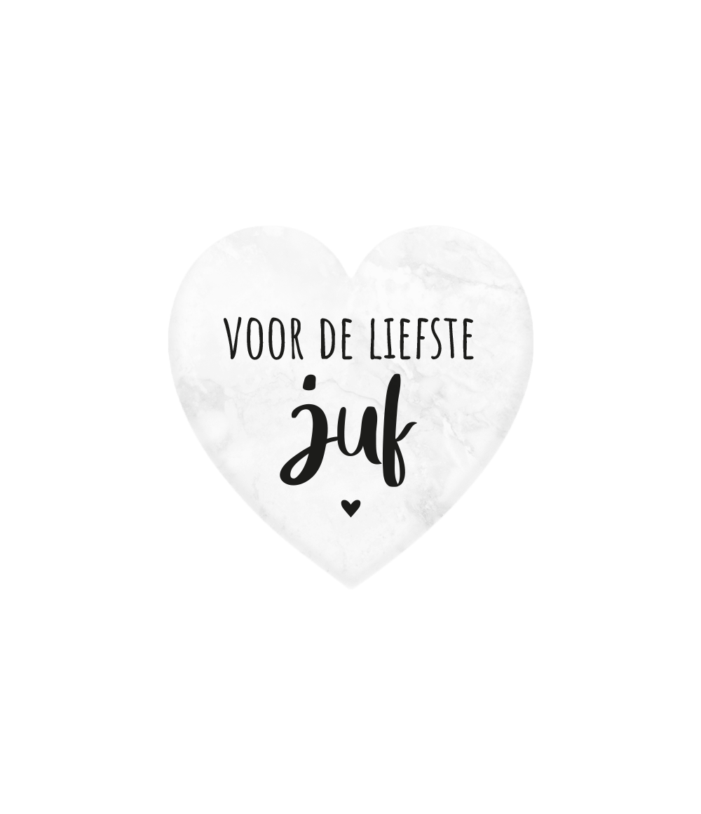 Lieve Juf Marmer Hartje 5cm