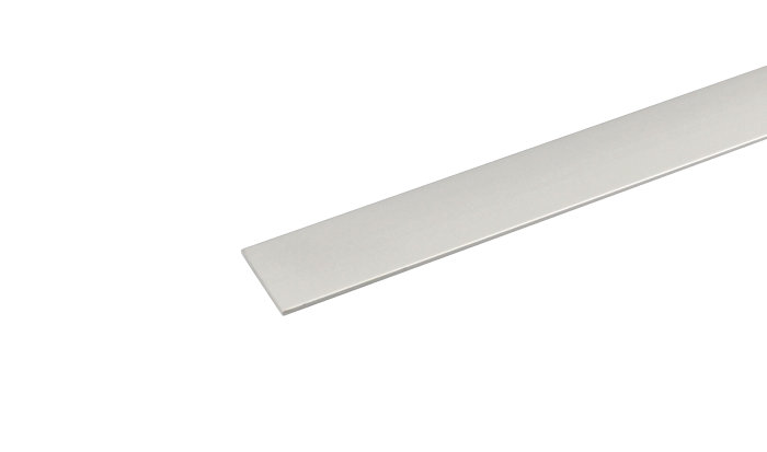 Listeprofil flad alu - 2 x 25 mm x 2 m