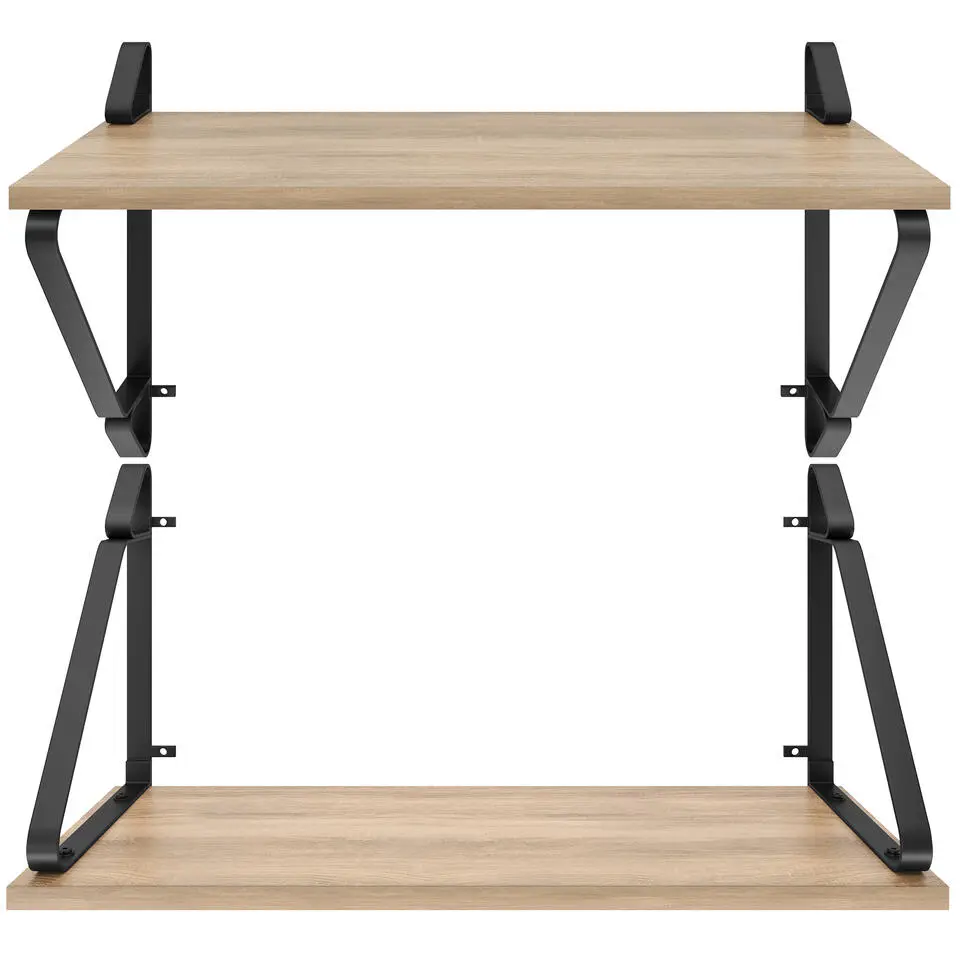 tectake 2 wandplanken Irvine, Industrieel Licht Hout, Eiken Sonoma