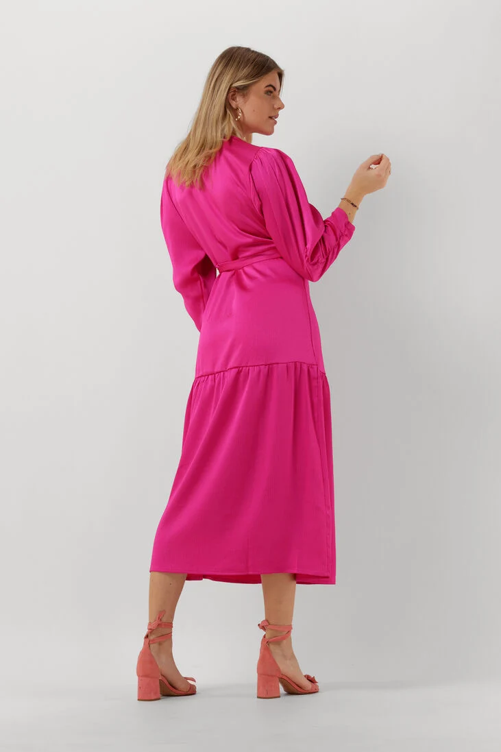 CO\\'COUTURE fuchsia co'couture midi jurk mira wrap dress