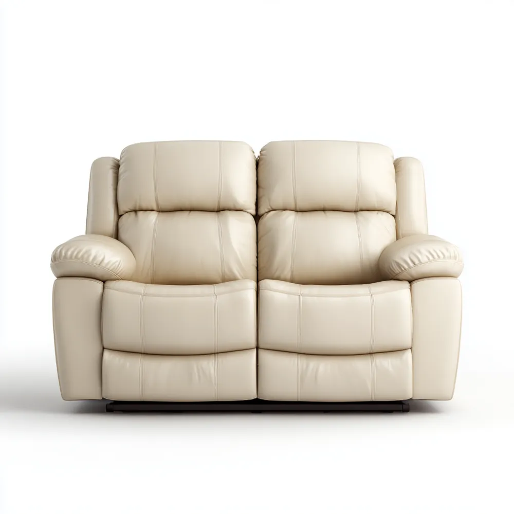 2-Sitzer-Sofa Leder 150x86x100 cm - Creme
