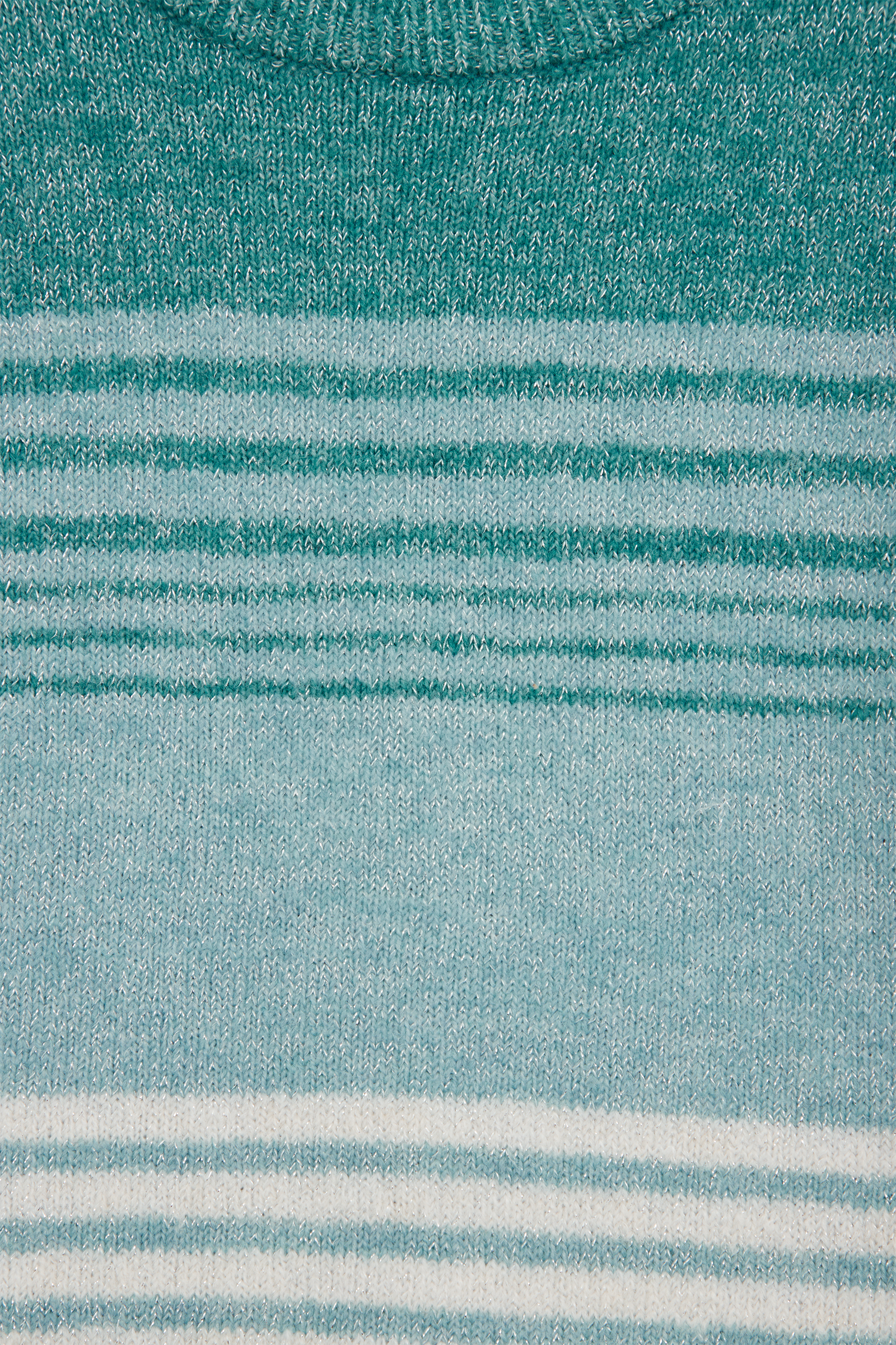 Meisjes gebreide trui met glittergaren WE Fashion Groenblauw