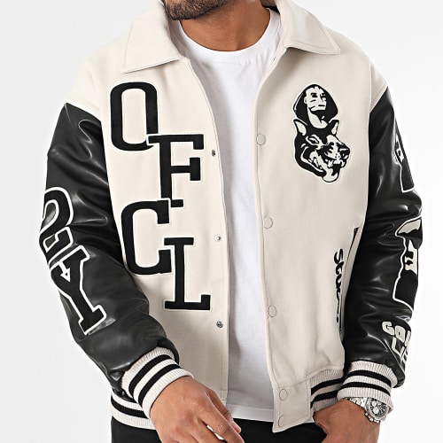 Veste Teddy Beige Noir