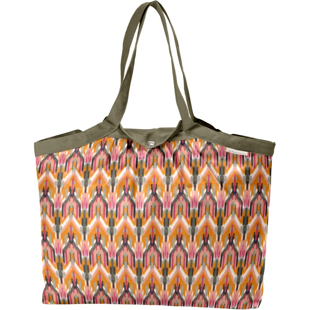 Sac Cabas Taille Moyenne Plissé Ikat Ocre