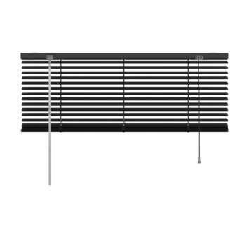 GAMMA aluminum jaloezie 25 mm mat zwart (kleurnr. 320) 100x250 cm (bxh)
