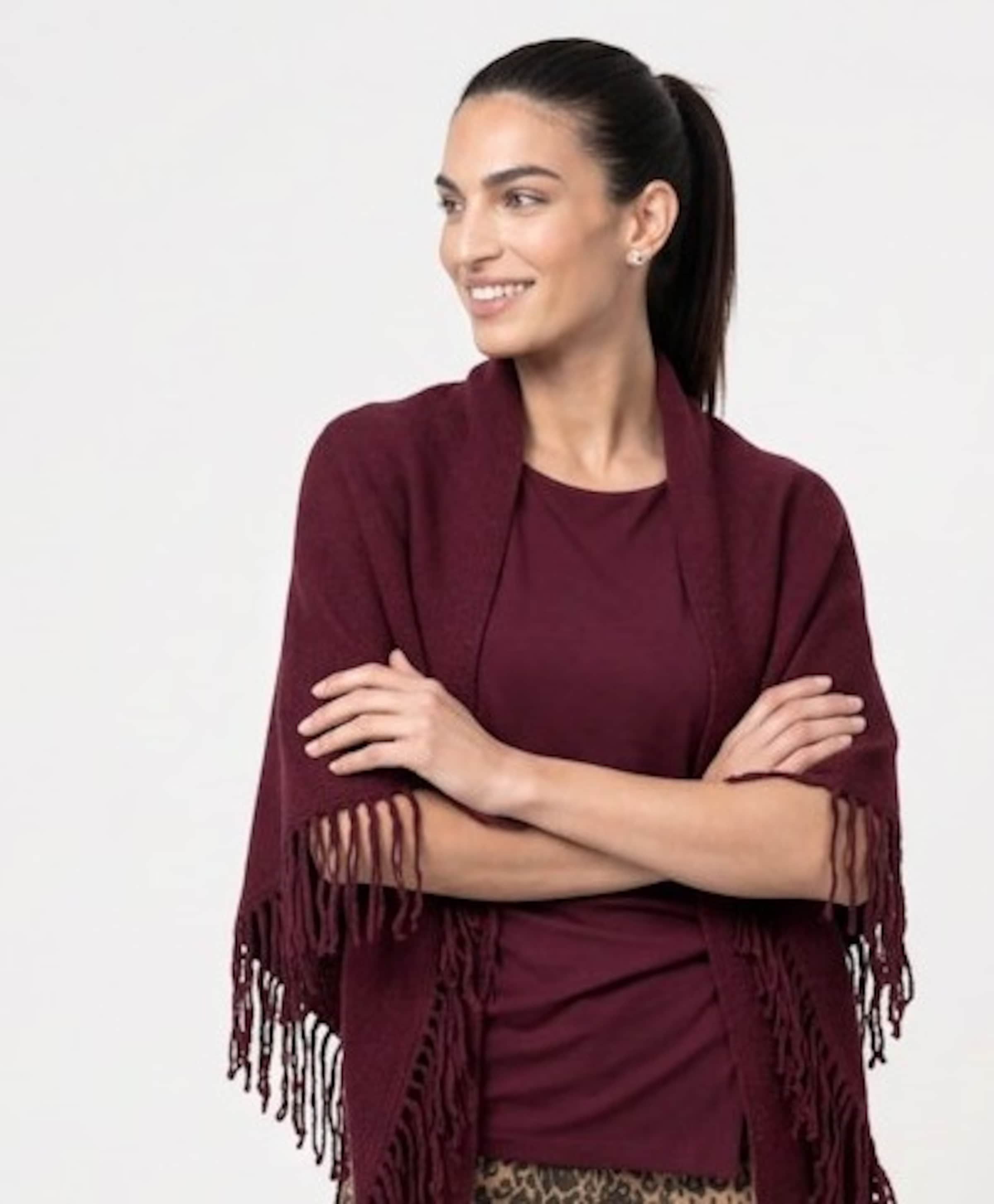 Monari Dames sjaal bordeaux