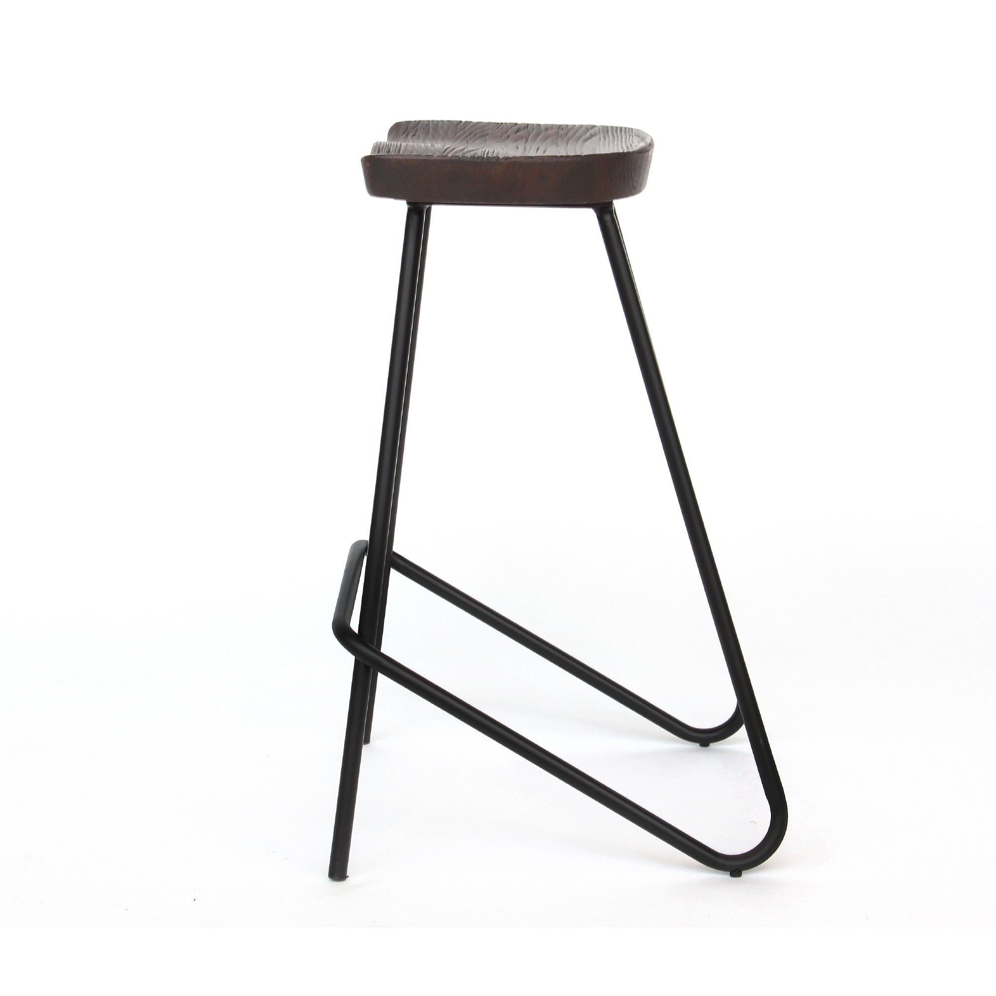 Barhocker 'Denim', braun, T 30 cm, B 40 cm, H 73,5 cm von fischer's lagerhaus