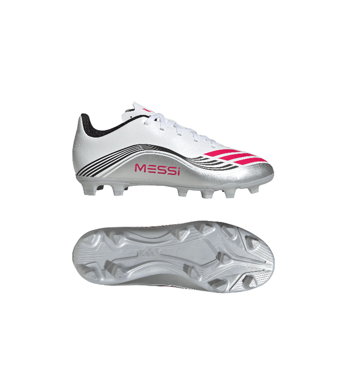 adidas F50 MESSI CLUB FG/MG J JP7457 FTWWHT-LUCRED-SILVMT