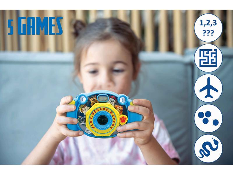 Lexibook Kinderkamera Paw Patrol Blau/Gelb Funktionsreiche Kamera für junge Abenteurer und angehende Fotografen
