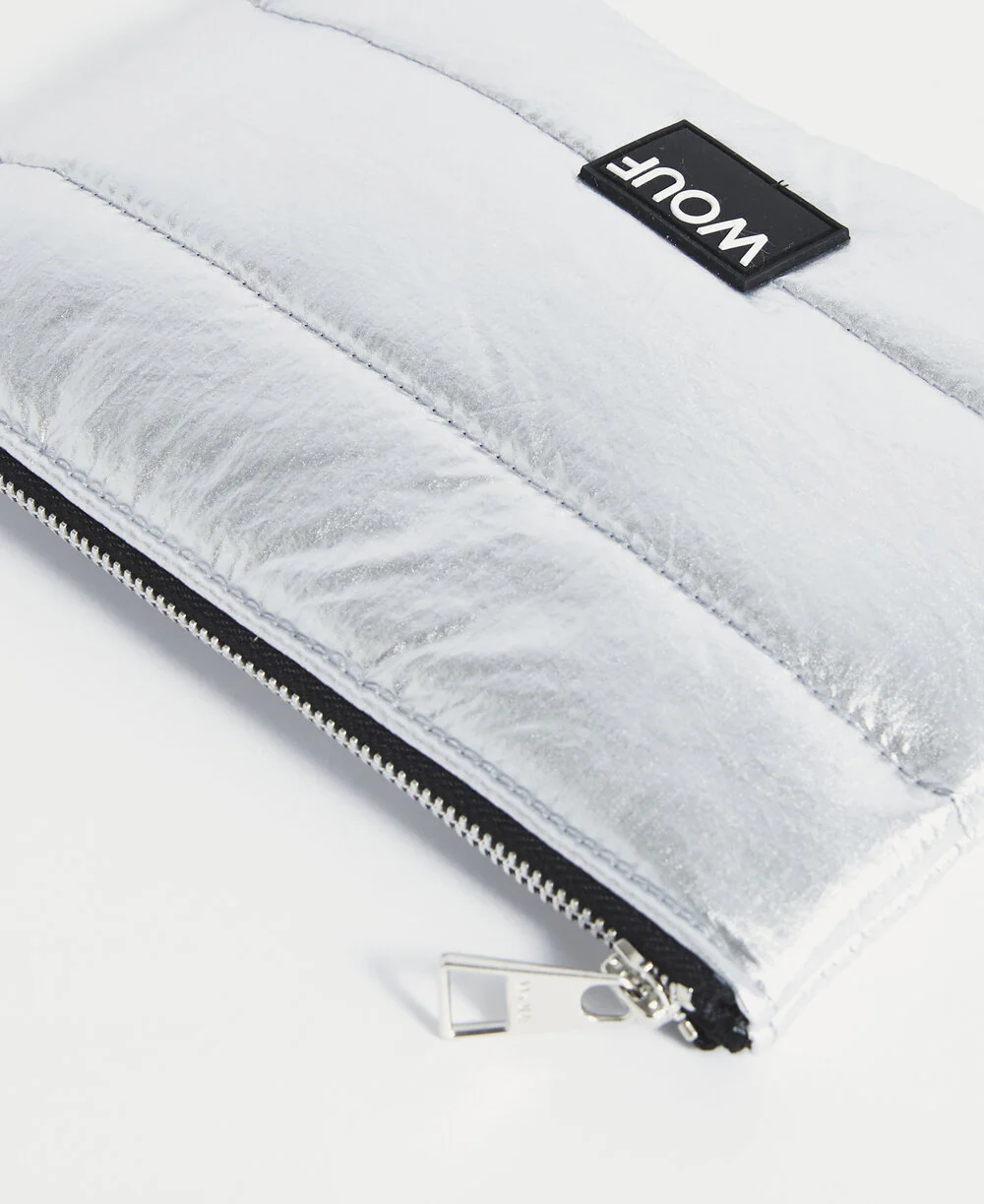 Wouf  Glossy clutch - Sølvfarvet
