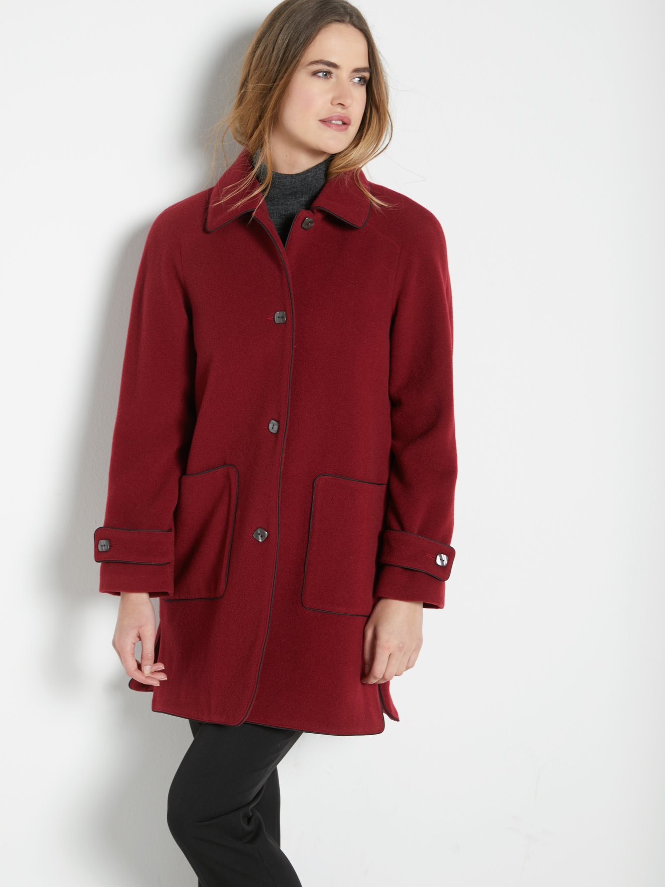 Manteau caban 70% laine