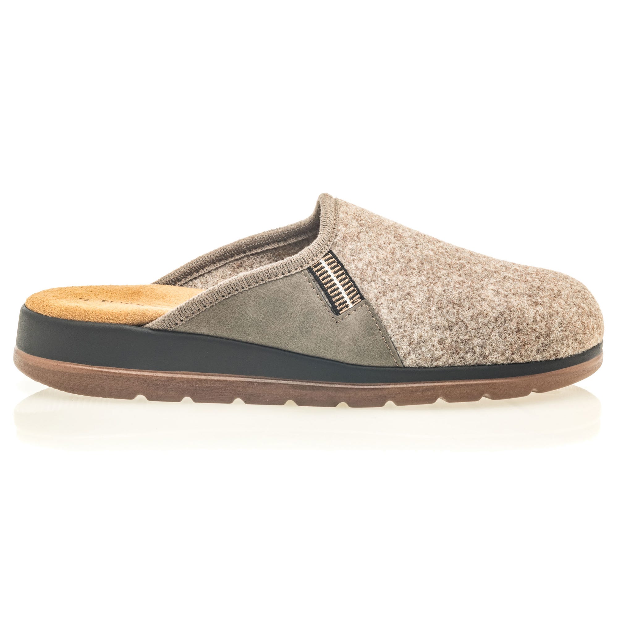 Pantoufles mules Homme taupe
