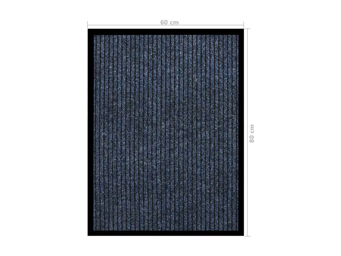 Paillasson rayé Bleu 60x80 cm