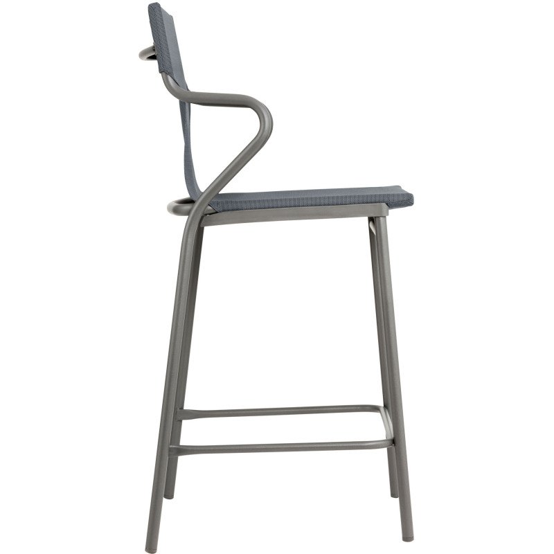Fauteuil mi-haut Horizon Middle Lafuma - toile batyline - pied acier gris