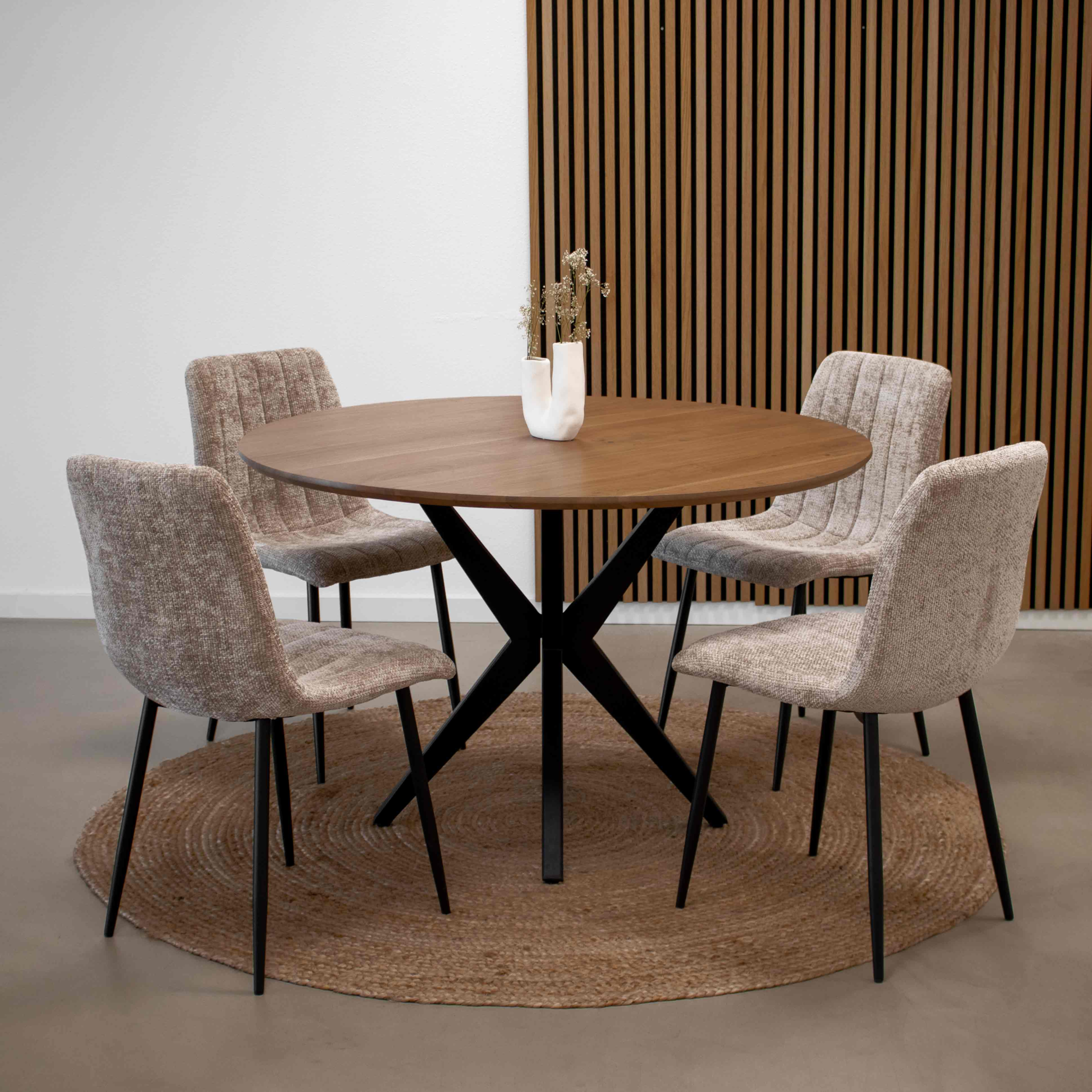 Kick tafel Havard - rond 120cm bruin