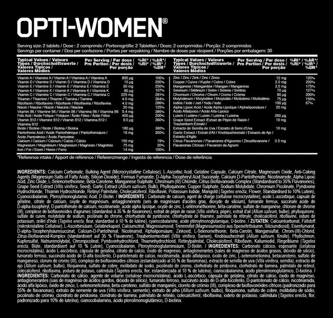Opti-Women 60tabs Optimum Nutrition