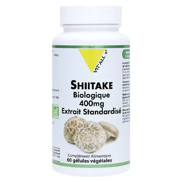 Vit'all+ Shiitake 400mg Orgânico 60 Cápsulas Vegetais