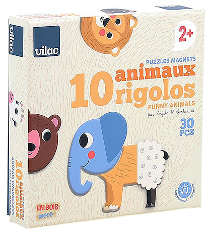 Vilac Magnete - Holz - 30 st. - 10 Lustige Tiere