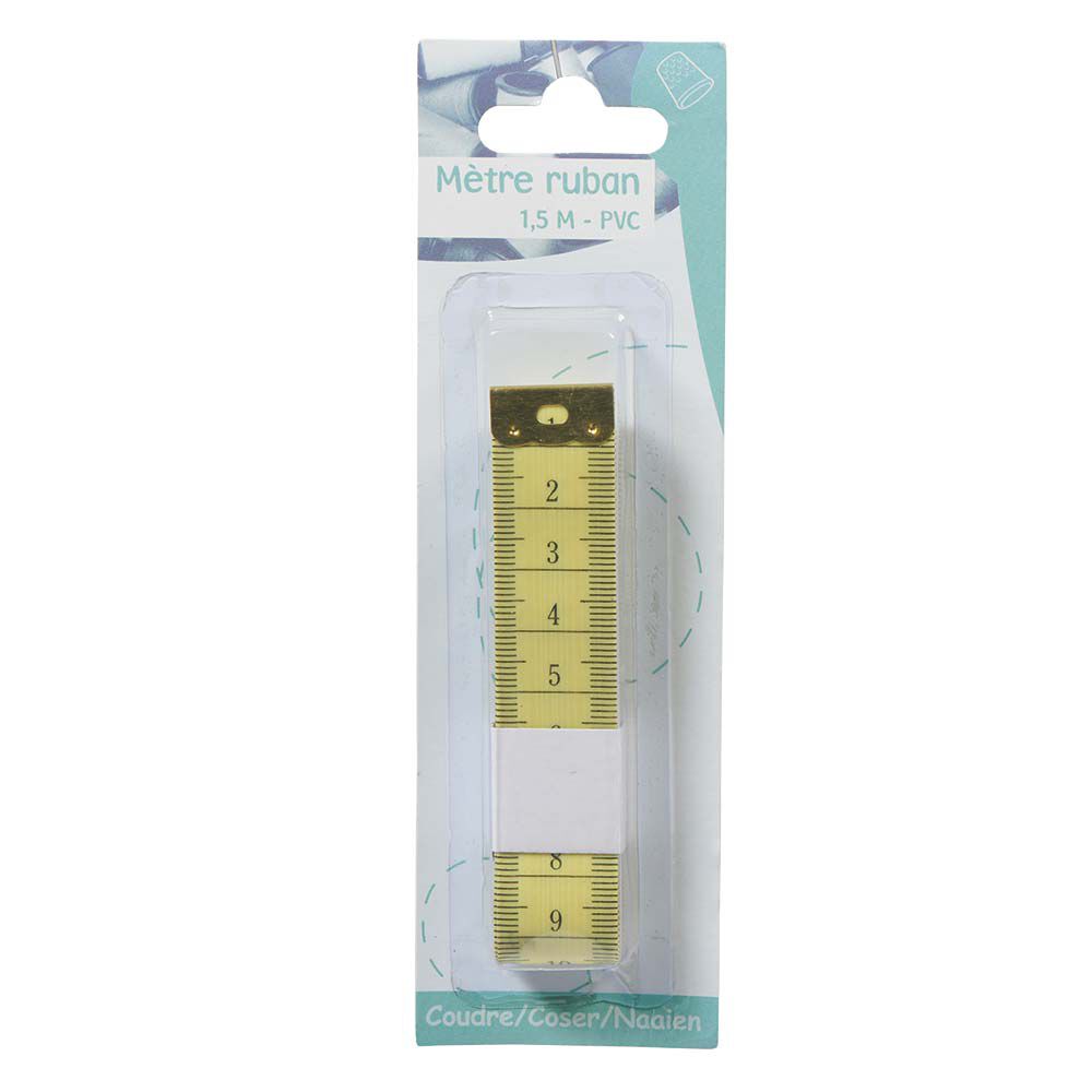 Mètre ruban pvc jaune 1,5 m