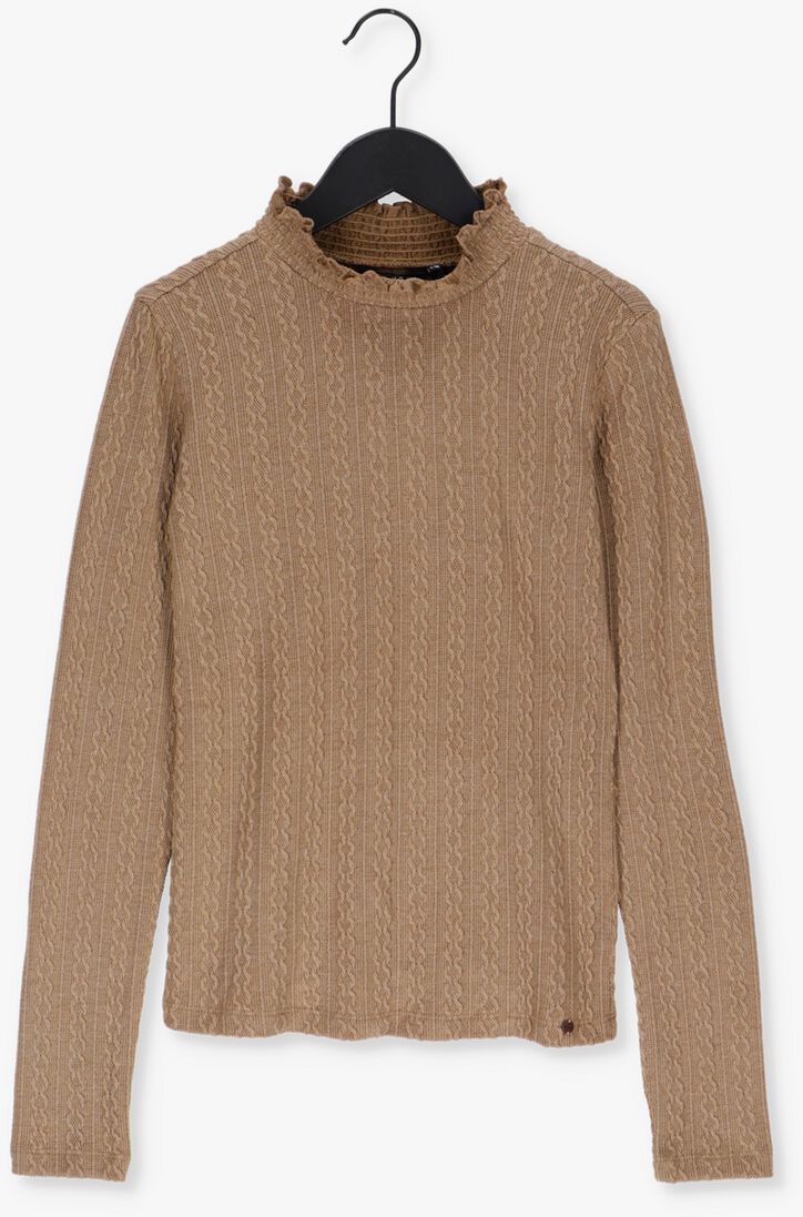 NOBELL beige nobell trui koba cable knit turtle neck