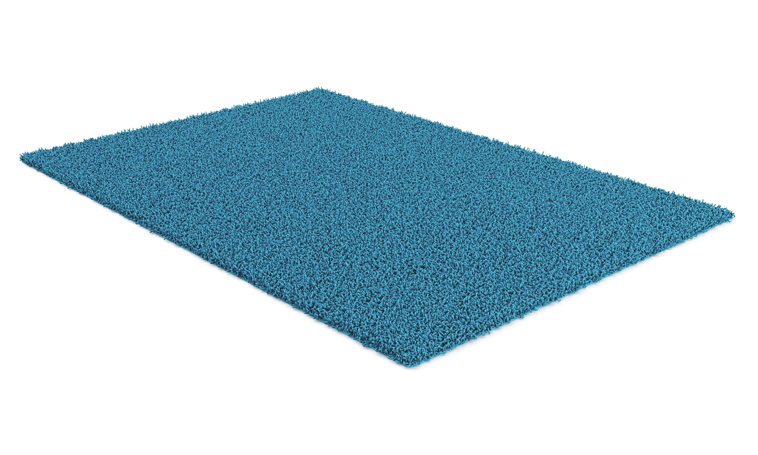 Hochflor Teppich 120 x 170 cm türkis