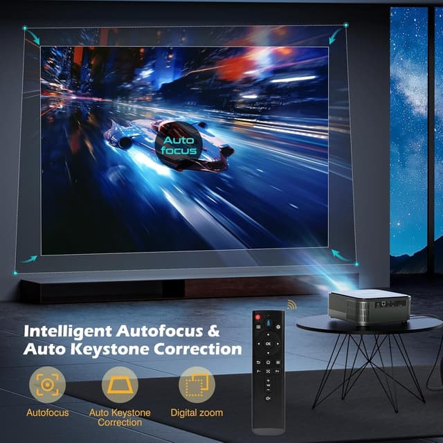 NÖRDIC 4K Projektor 500ANSI Opløsning Dobbeltbånd Bluetooth 5.1