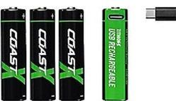 Coast - Zithion-X - USB-C Batterijen - AA - 2400 mAh - 4 Stuks