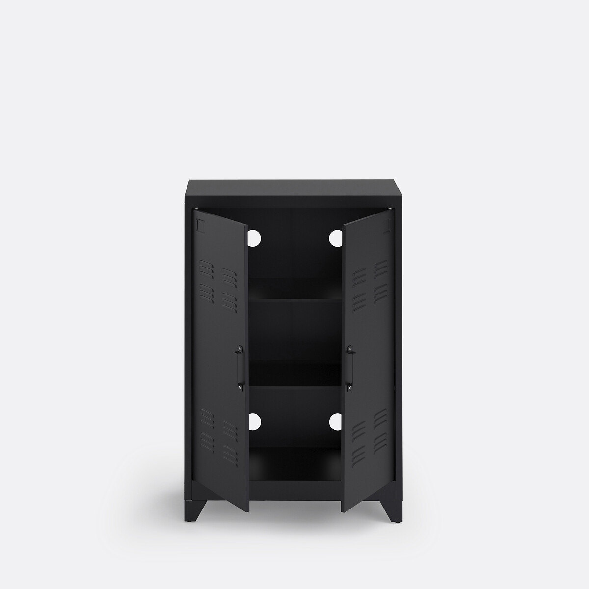 LA REDOUTE INTERIEURS<br>Armário baixo de metal, 2 portas, Hiba