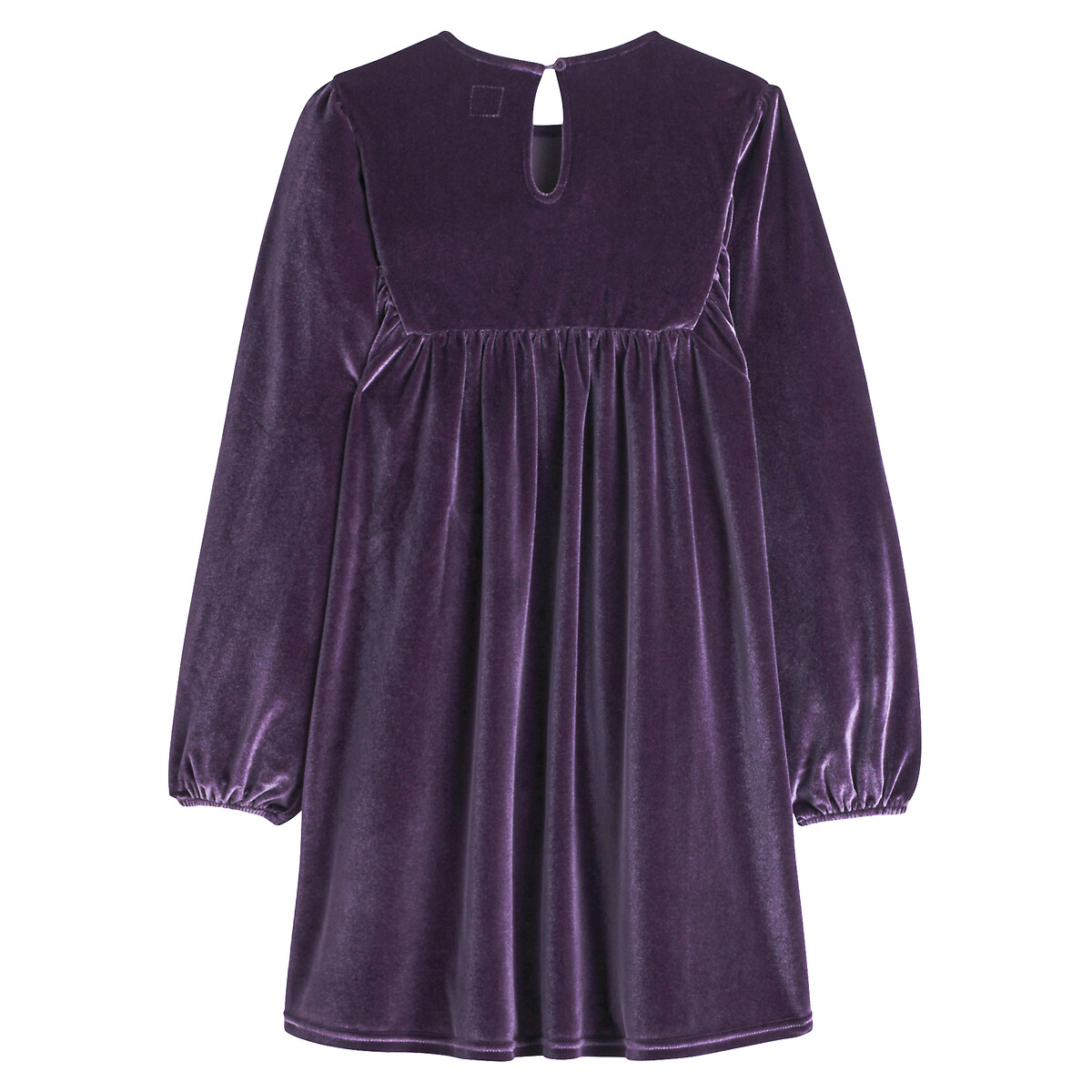 COLEÇÕES LA REDOUTE<br>Vestido de veludo de mangas compridas