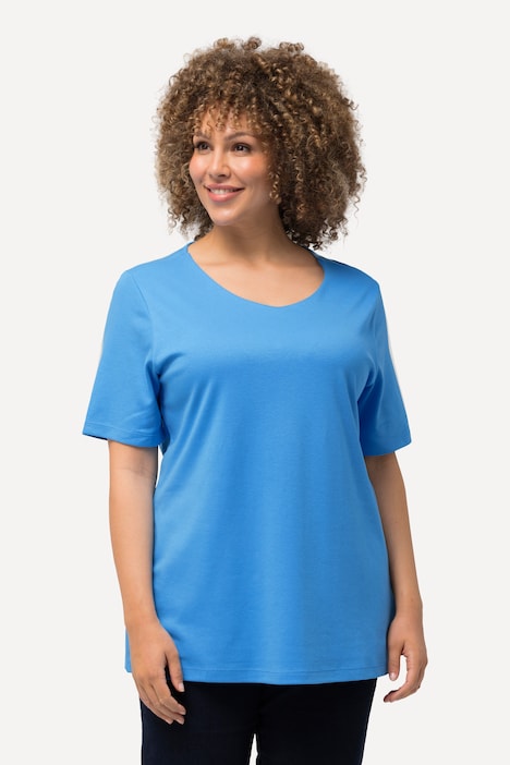 Shirt, doppellagige Vorderseite, Slim, Rundhals, Halbarm