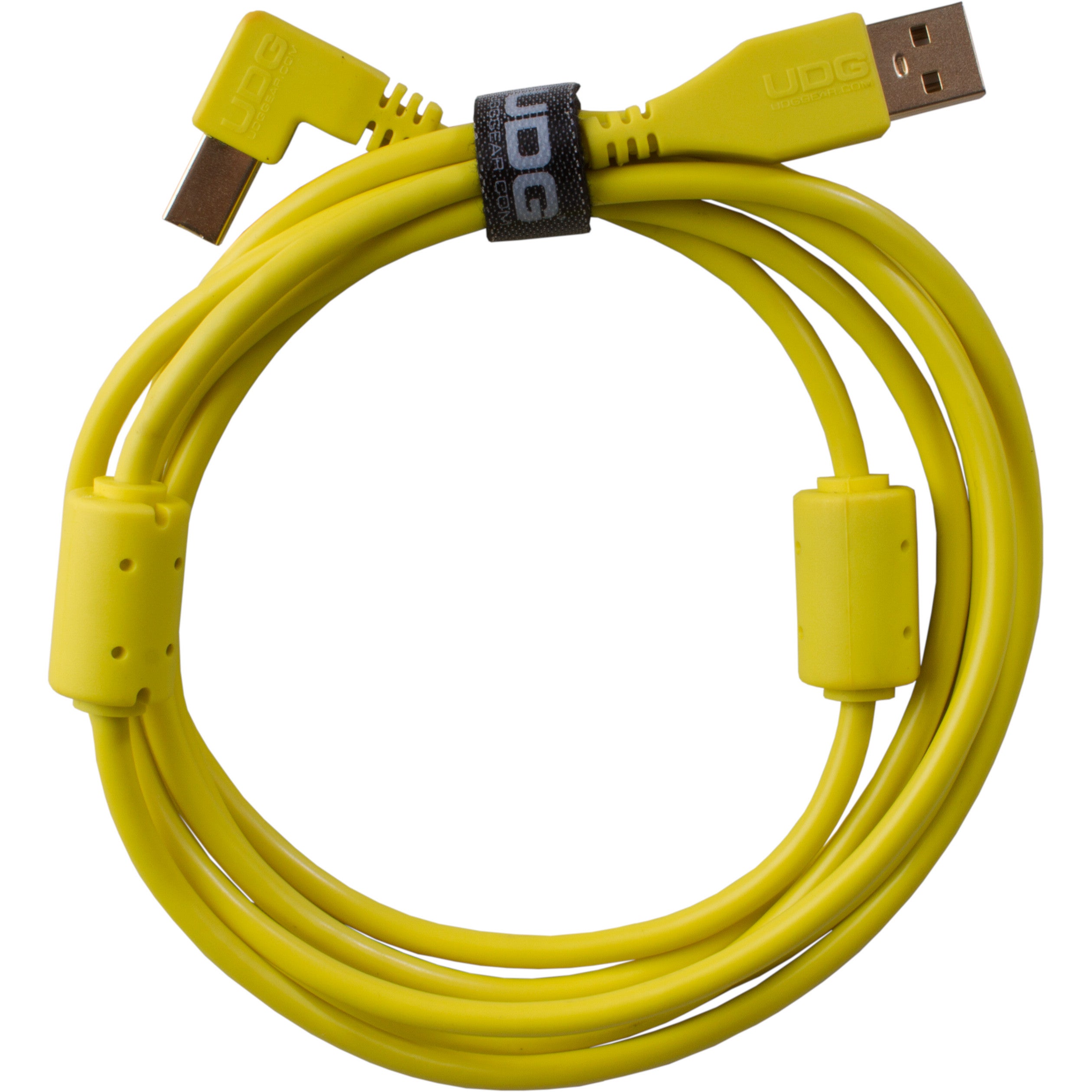 UDG U95004YL audio kabel USB 2.0 A-B haaks geel 1m