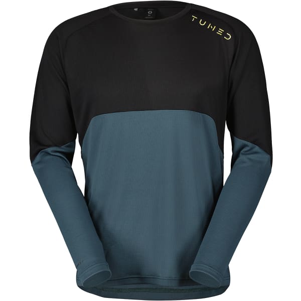 Maillot VTT SCOTT SHIRT M'S TRAIL TUNED LS BLACK/ARUBA GREEN