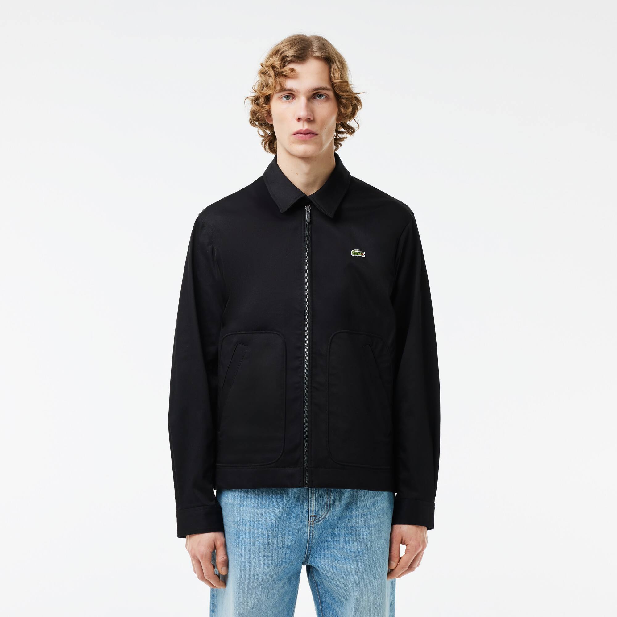 Veste courte en coton déperlant Manteaux & Vestes - Noir - Lacoste - Homme