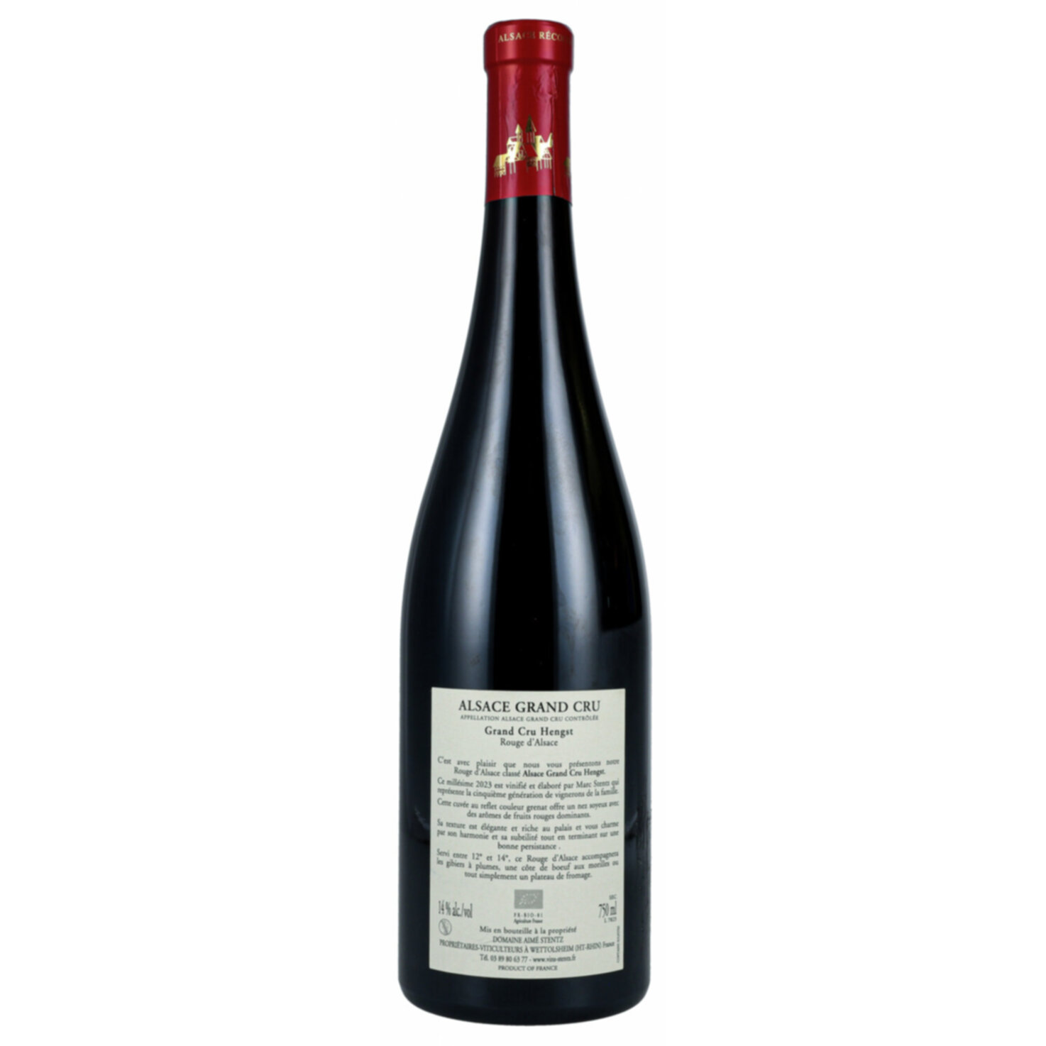 Rouge d'Alsace Pinot Noir Cuvée di Vicus Romain Aimé Stentz -75cl