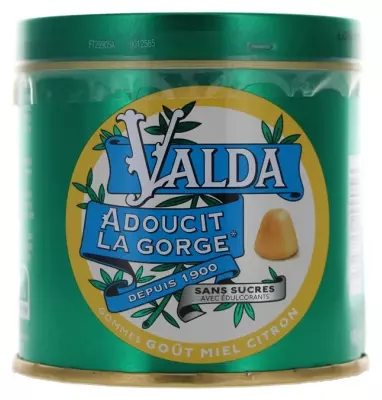 Gommes Sans Sucres Goût Miel Citron - Valda - 140g