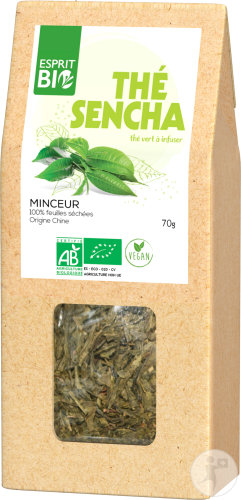 Esprit Bio Thé Vert Sencha À Infuser Minceur Bio Sachet 70g
