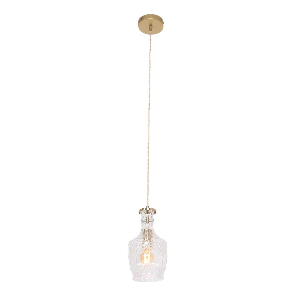 Mexlite Grazio glass hanglamp â E27 (grote fitting) â messing